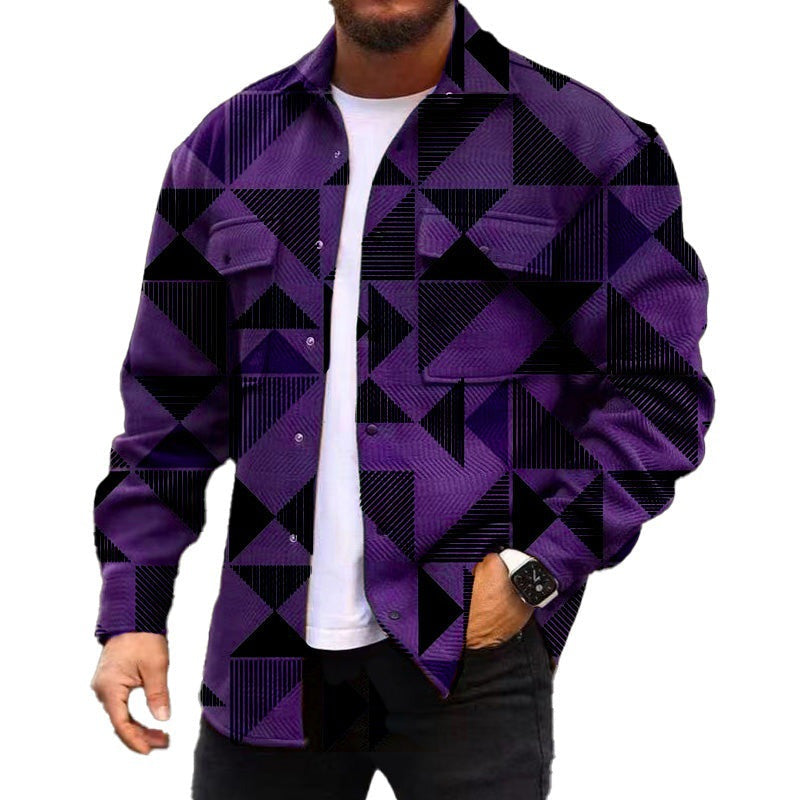 3D Digitaal Printen Jas Herfst Mode Casual Heren Jassen Overhemd Nexora Store