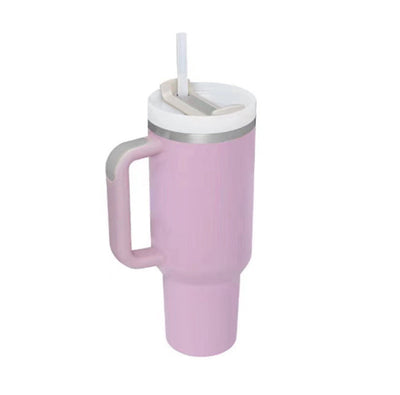 40 Oz Tumbler met handvat, rietje, geïsoleerd, roestvrij staal, morsbestendig, vacuüm koffiebeker, beker met deksel, taps toelopende mok, cadeaus voor Valentijnsliefhebbers, geschikt voor in de auto, sportschool, kantoor, reizen Ritchy's Shop
