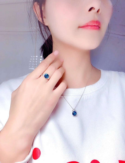 Jewelry Sets For Women London Blue Stones Pendants Necklaces Nexora Store