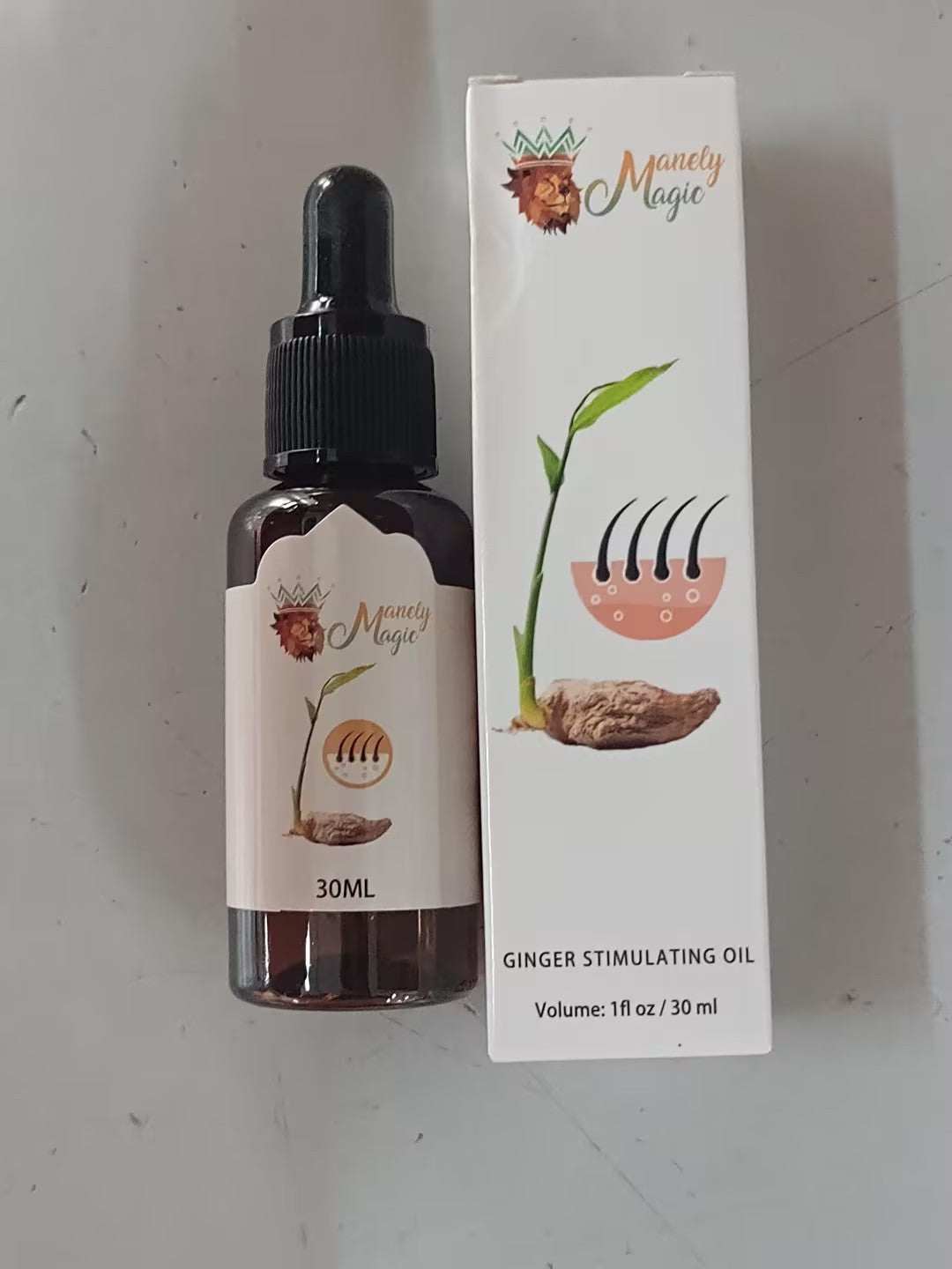 Huishoudelijke gember haarverzorging etherische olie 30ml tegen pluis, geschikt voor alle haartypes