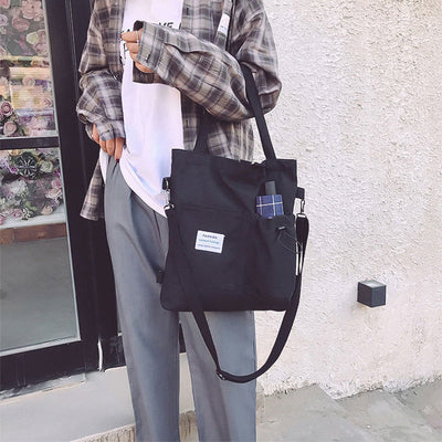 Harajuku Canvas Tassen Studenten Handtas Met Zakken Preppy Buckpack Schoudertas Voor Vrouwen Schooltassen Nexora Store