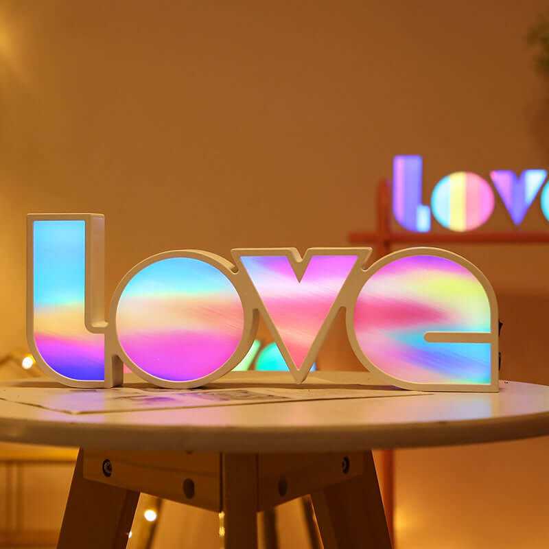 Valentines Day Decor LED LOVE Light Valentines Day Gift For Girlfriend Bithday Wedding Party Decoration Romantic Wedding Decor Nexora Store