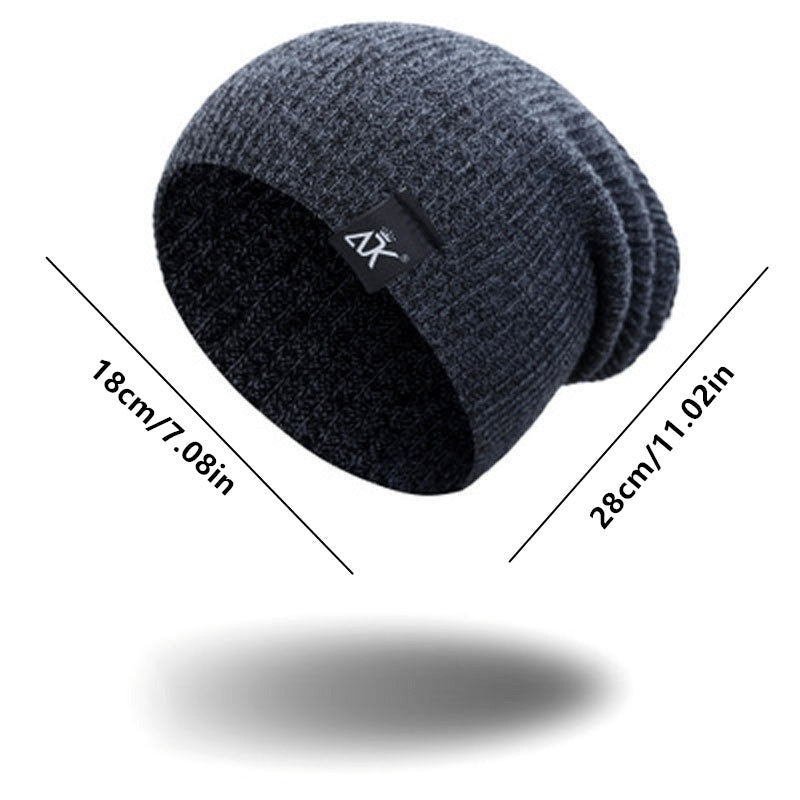 Unisex modieuze gebreide muts, winter wollen elastische muts voor buiten fietsen, kamperen, reizen winter muts acryl gebreide mutsen voor mannen vrouwen Ritchy's Shop