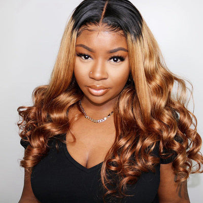 Ombre Lace Front Human Hair Wigs Remy Colorful Nexora Store