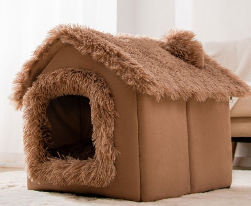 Opvouwbaar hondenhuis, kattenbed, wintervilla, slaapkennel, verwijderbaar nest, warme, afgesloten grot, bank, huisdierbenodigdheden Nexora Store