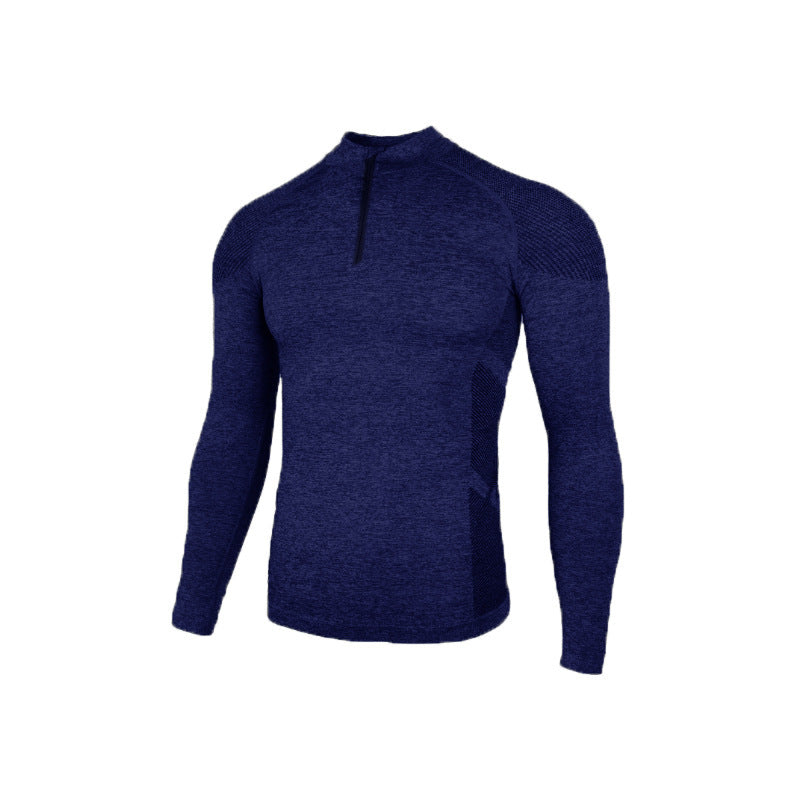 Naadloze lange mouwen rits training fitness outdoor sterke top slim fit Nexora Store