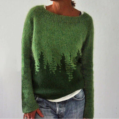 Damesmode ronde hals multicolor losse vrijetijds trui gebreide trui Ritchy's Shop