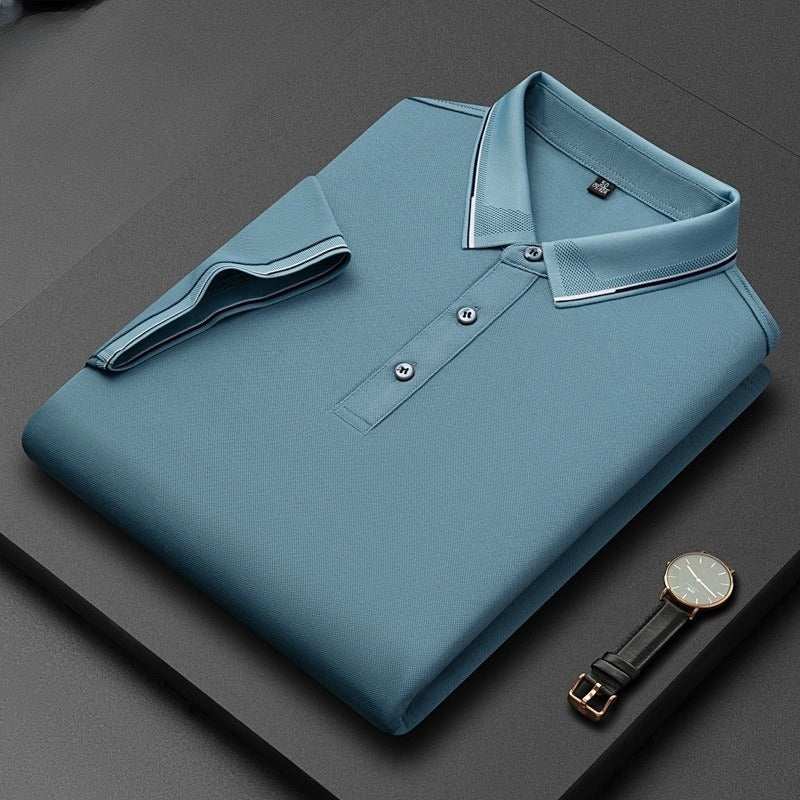 Licht zakelijk zijden heren T-shirt met korte mouwen Nexora Store