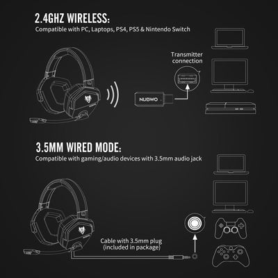 Draadloze gameheadset met hoofdmontage en ruisonderdrukking Ritchy's Shop