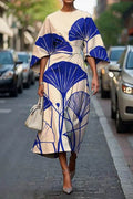 Vrouwelijke creatieve casual print elegante jurk Nexora Store