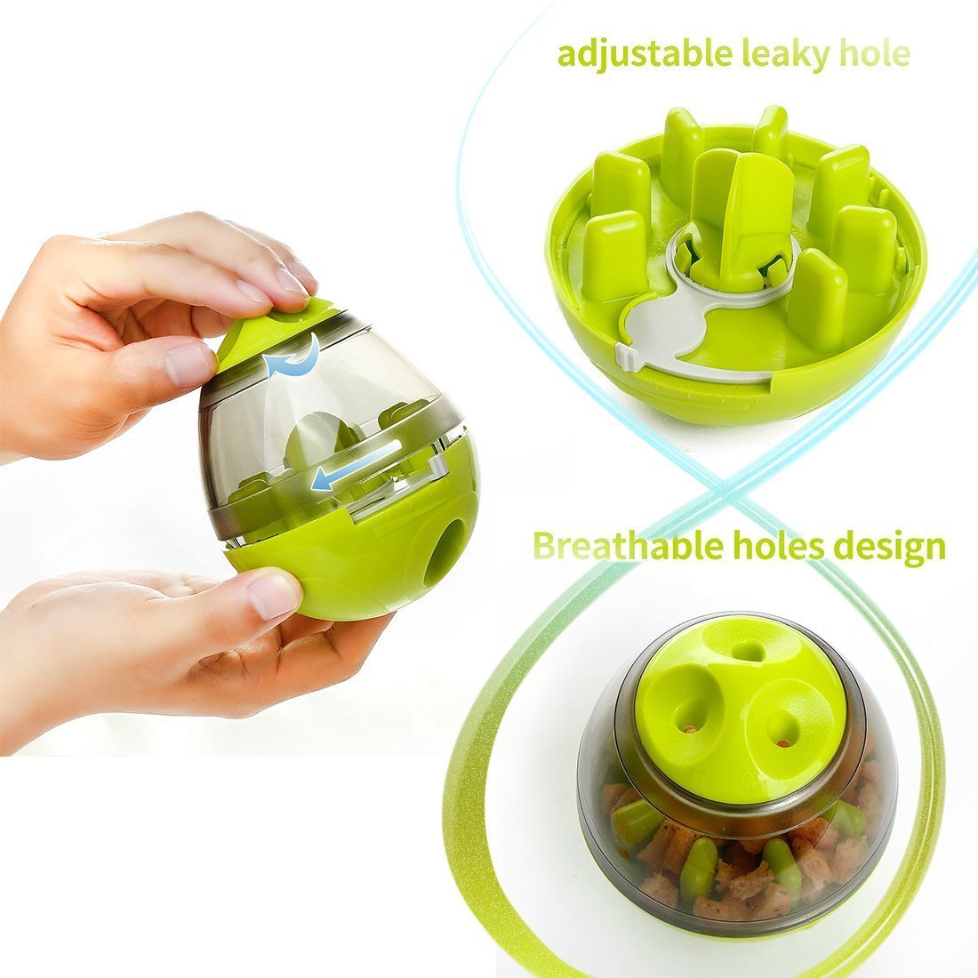 Hondenvoerballen Tumbler Huisdier Puppy Voederbak Dispenser Kom Speelgoed Lekvoer Interactieve Huisdier Tumbler Voederbak Voedsel Automatische Dispenser Kom Interactieve Ballen Ritchy's Shop