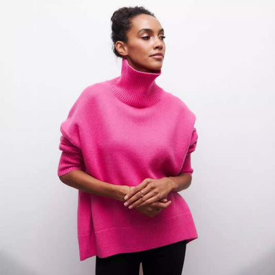 Winter Turtleneck Sweater Ins Solid Color Long Sleeve Pullover Top Women's Clothing Nexora Store