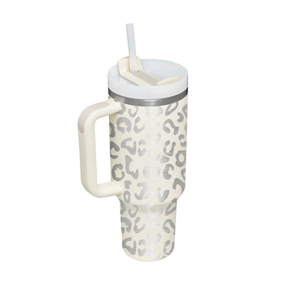 40 Oz Tumbler met handvat, rietje, geïsoleerd, roestvrij staal, morsbestendig, vacuüm koffiebeker, beker met deksel, taps toelopende mok, cadeaus voor Valentijnsliefhebbers, geschikt voor in de auto, sportschool, kantoor, reizen Ritchy's Shop