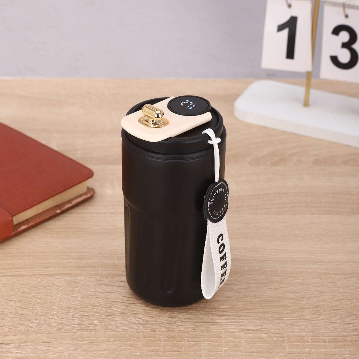 Smart Digital Thermal Bottle Portable Coffee Mug Stainless Steel Water Bottle In-Car Insulated Cup Keep Cold Vacuum Flasks 450ml Nexora Store