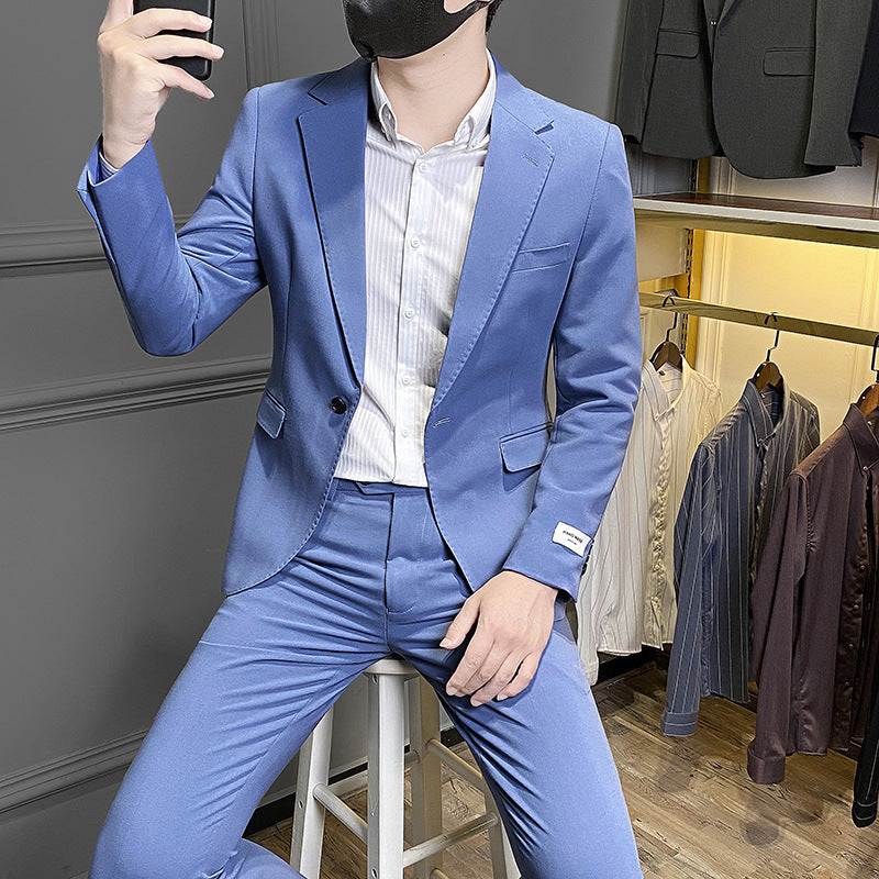Herenpak in Koreaanse stijl, slim fit, zakelijk pak, casual pak Nexora Store