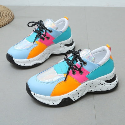 Luipaardprint Sneakers Dames Veterschoenen Wandel- en Hardloopschoenen Sportschoenen Nexora Store