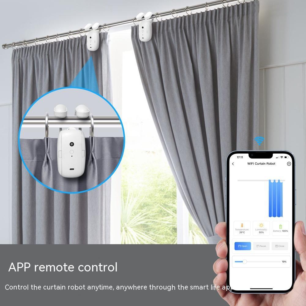 Wifi Gordijnrobot Smart Home Romeinse Stang Elektrische Gordijnbegeleider Ritchy's Shop
