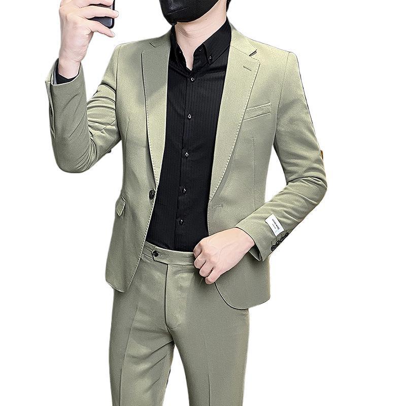 Herenpak in Koreaanse stijl, slim fit, zakelijk pak, casual pak Nexora Store