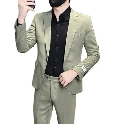 Herenpak in Koreaanse stijl, slim fit, zakelijk pak, casual pak Nexora Store