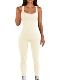 Dames tanktop met jarretels van spandex, taillemodel en lange mouwen, crème kleurige strakke pasvorm