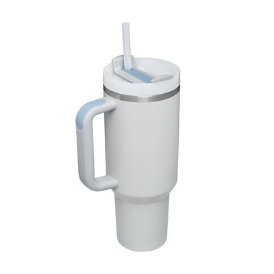 40 Oz Tumbler met handvat, rietje, geïsoleerd, roestvrij staal, morsbestendig, vacuüm koffiebeker, beker met deksel, taps toelopende mok, cadeaus voor Valentijnsliefhebbers, geschikt voor in de auto, sportschool, kantoor, reizen Ritchy's Shop