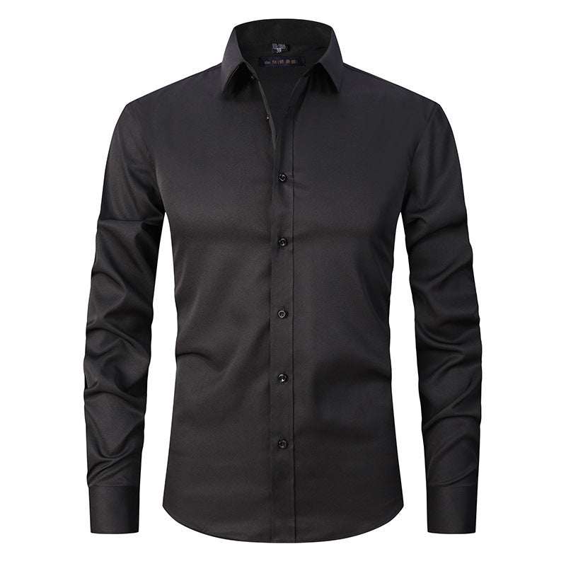 Men's Stretch Shirt Long Sleeve Non-ironing Slim Fit Nexora Store