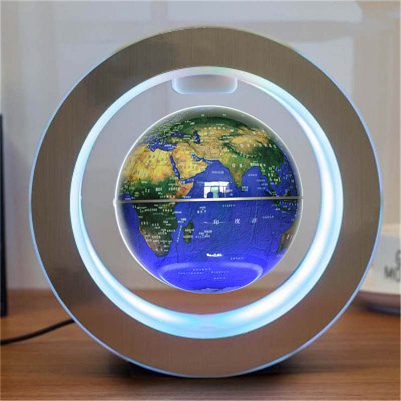 Ronde LED wereldkaart zwevende bol magnetische levitatielamp anti-zwaartekracht magie Nexora Store