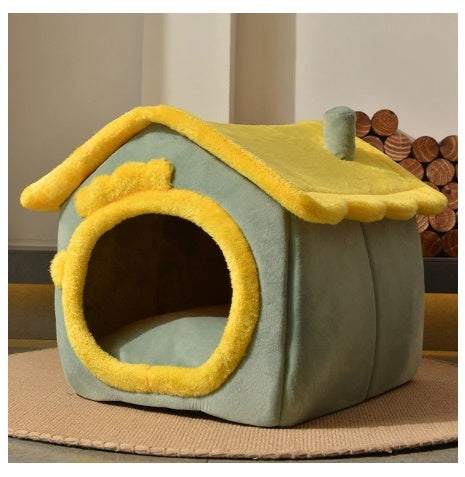 Opvouwbaar hondenhuis, kattenbed, wintervilla, slaapkennel, verwijderbaar nest, warme, afgesloten grot, bank, huisdierbenodigdheden Nexora Store