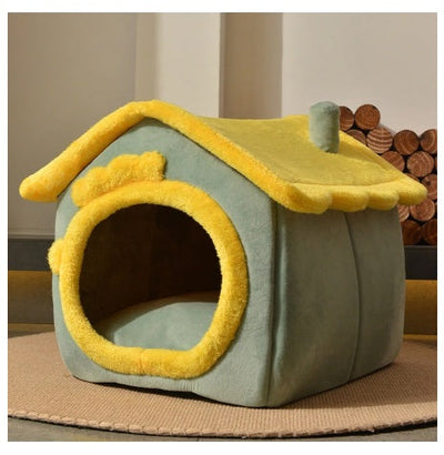 Opvouwbaar hondenhuis, kattenbed, wintervilla, slaapkennel, verwijderbaar nest, warme, afgesloten grot, bank, huisdierbenodigdheden Nexora Store