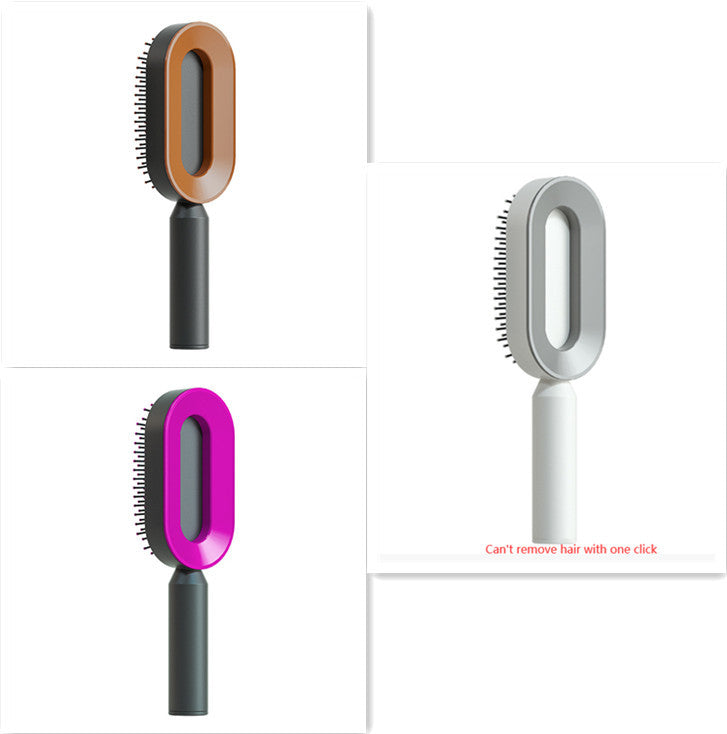Zelfreinigende haarborstel voor vrouwen, één-toets reiniging, haaruitval, airbagmassage, hoofdhuidkam, antistatische haarborstel Nexora Store
