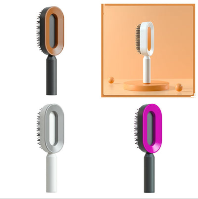 Zelfreinigende haarborstel voor vrouwen, één-toets reiniging, haaruitval, airbagmassage, hoofdhuidkam, antistatische haarborstel Nexora Store
