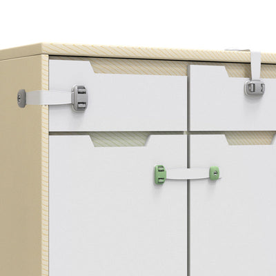 Veiligheidsslot voor baby's, anti-clip handdeur, kastsloten voor koelkast, ladekast, veilig slot voor kinderen, geen gereedschap of boren, kindveilige kastbeveiliging, ladedeursloten voor kastdeuren Ritchy's Shop