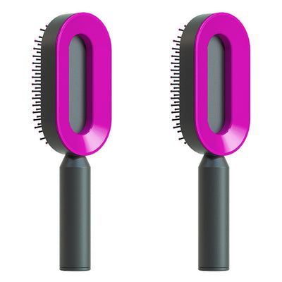 Zelfreinigende haarborstel voor vrouwen, één-toets reiniging, haaruitval, airbagmassage, hoofdhuidkam, antistatische haarborstel Nexora Store