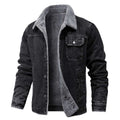 Retro revers losse katoenen jas fleece gevoerde verdikking denim jas Ritchy's Shop