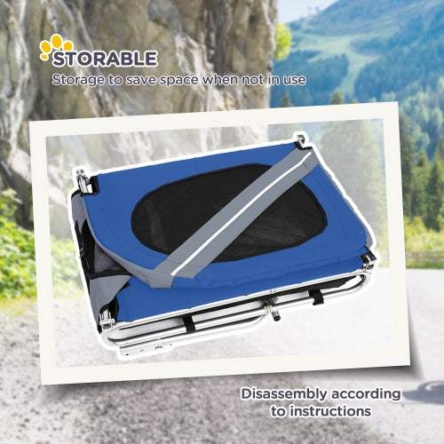 Aosom Hondenfietskar Huisdierenkar Fietskar Bagagedrager Bevestiging Voor Reizen Met 3 Ingangen Grote Wielen Voor Off-Road & Gaasscherm Ritchy's Shop