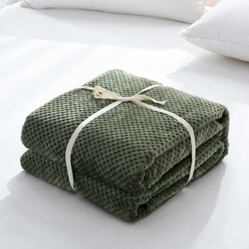 Household Simple Solid Color Coral Fleece Blanket Nexora Store