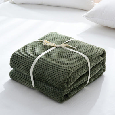 Household Simple Solid Color Coral Fleece Blanket Nexora Store