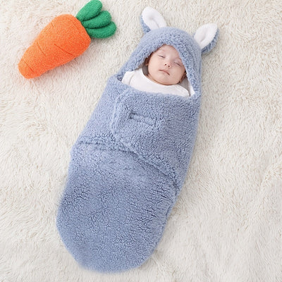 Superzachte babyslaapzak, zachte fleece, pasgeboren deken, inbakerdekens, unisex babywikkeldoek voor pasgeboren jongens en meisjes met hoofdbeschermende en hoofdondersteunende functie, draagbare inbakerslaapzak Ritchy's Shop