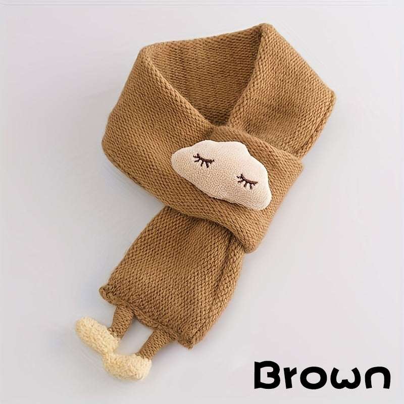 Kindersjaal, warme gebreide sjaal voor meisjes, schattige wolkenhalssjaal voor herfst en winter Kindersjaal Zachte warme gebreide halswarmer Winter klassieke sjaal voor jongens en meisjes Ritchy's Shop