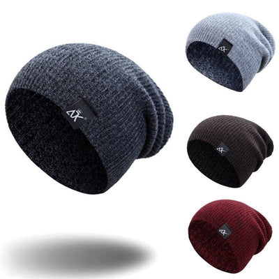 Unisex modieuze gebreide muts, winter wollen elastische muts voor buiten fietsen, kamperen, reizen winter muts acryl gebreide mutsen voor mannen vrouwen Ritchy's Shop