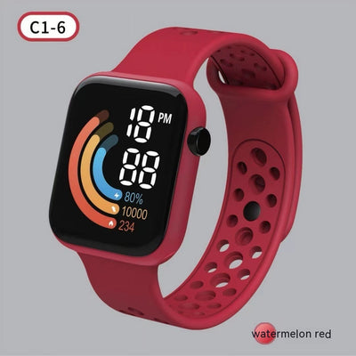 Kinderhorloge Regenboog Digitaal Display Klein Vierkant LED Nexora Store