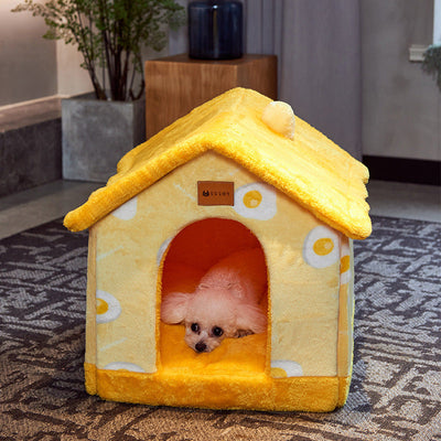 Opvouwbaar hondenhuis, kattenbed, wintervilla, slaapkennel, verwijderbaar nest, warme, afgesloten grot, bank, huisdierbenodigdheden Nexora Store