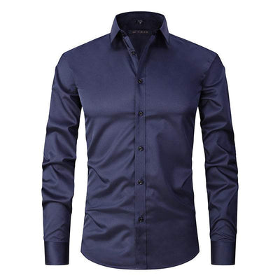 Men's Stretch Shirt Long Sleeve Non-ironing Slim Fit Nexora Store