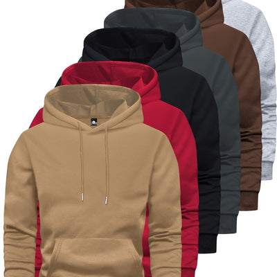 6-delige effen herensweater met lange mouwen en capuchon Nexora Store