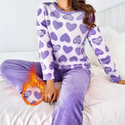 Thickening Flannel Pajamas Warm And Soft Long-sleeve Suit Nexora Store