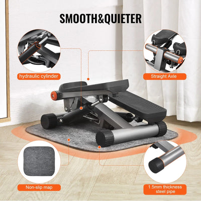 Trapstepper voor thuisoefeningen: hydraulische mini-stepper met weerstandsband Ritchy's Shop
