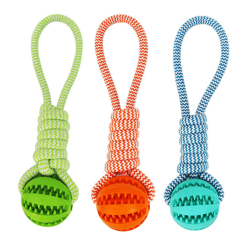 Hondenspeelgoed, Interactieve snoepjesballen van henneptouw, Rubberen lekkende ballen voor kleine honden, Kauwspeelgoed, Bijtbestendig speelgoed voor het reinigen van de tanden van huisdieren, Bijtbestendige speelgoedbal voor huisdieren, Honden, Puppy's Nexora Store