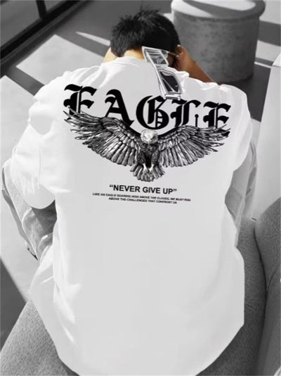 Zomer heren losse plus size print ronde hals korte mouwen T-shirt Ritchy's Shop