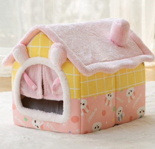 Opvouwbaar hondenhuis, kattenbed, wintervilla, slaapkennel, verwijderbaar nest, warme, afgesloten grot, bank, huisdierbenodigdheden Nexora Store