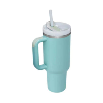 40 Oz Tumbler met handvat, rietje, geïsoleerd, roestvrij staal, morsbestendig, vacuüm koffiebeker, beker met deksel, taps toelopende mok, cadeaus voor Valentijnsliefhebbers, geschikt voor in de auto, sportschool, kantoor, reizen Ritchy's Shop